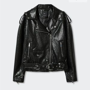 Oversized croc biker jacket brand new